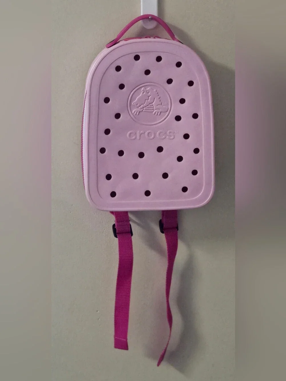 Crocs Mini Backpack Color Block Pink  Zippered Kids Unisex Backpack